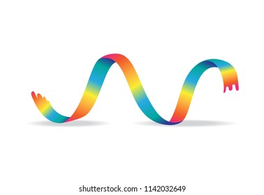 Colorful brush stroke isolated on white background. Modern brush stroke for web site, wallpaper, placard and ad. Useful for cover, banner and print materials. Creative art concept, vector illustration