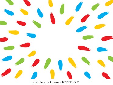 colorful brush stroke move out background design