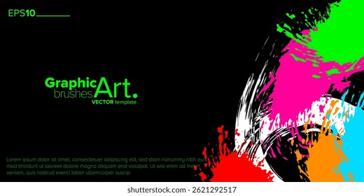 colorido pincel traçado. adequado para uso como fundos modelos projetos, cartões de saudação, cartaz, banner, folheto, e capa. ilustração vetorial