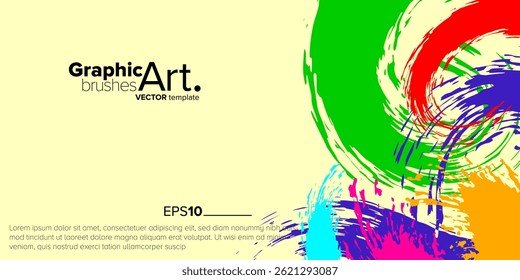 colorido pincel traçado. adequado para uso como fundos modelos projetos, cartões de saudação, cartazes, banner, folheto, brochura e capa.