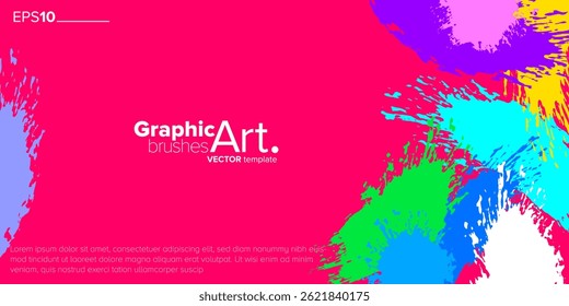 Pincelada de colores. Adecuado para usar como fondos diseños de Plantilla, tarjetas de felicitación, carteles, Anuncio, folleto, folleto y cubierta. Ilustraciones vectoriales
