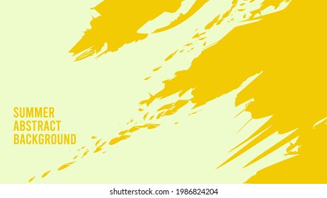 Colorful brush stroke summer abstract background. Summer time sale abstract background template. Creative vector template for trendy post design. Perfect for flyer, banner, poster, sale template, web.