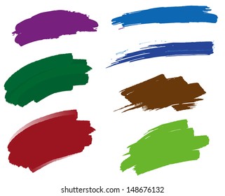 Colorful brush strokes