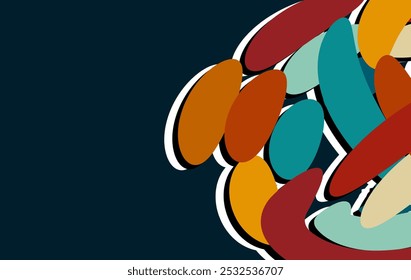 Colorful brush strokes. Abstract background. Hand drawn illustration of brush painting with bright colorful strokes.