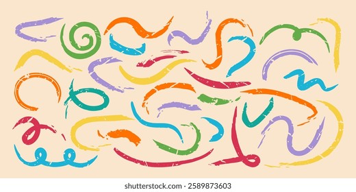 Colorful Brush Strokes Abstract Background