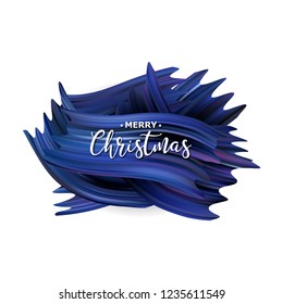 Colorful brush strokes. Acrylic. Paint. Realistic. New Year. 2019. Christmas. For printing on cards, for your creativity. 100 percent vector.