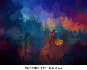 Colorful  brush strokes background. Vector version