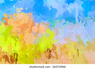 Colorful brush strokes background. Vector version