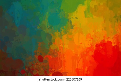 Colorful brush strokes paint