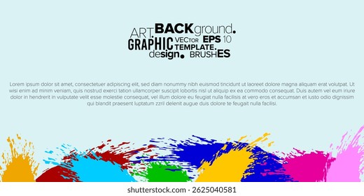 colorful brush strokes and textures with copy space for text. Suitable for use as backgrounds, greetings card, banner, poster, flyer, brochure and cover. template design. vector illustration