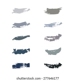 Colorful brush strokes vector graphics.
