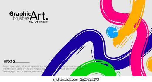 Cepillo colorido. adecuado para su uso como fondos, carteles, Anuncios, folleto, folleto y cubierta. Diseño de Plantilla