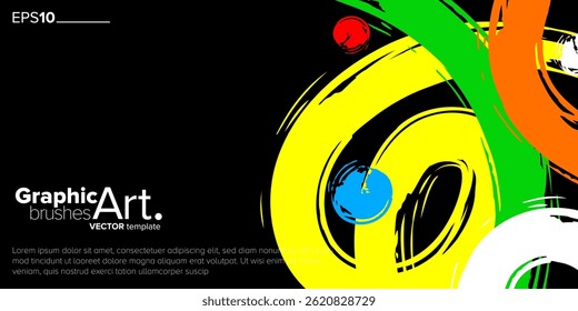 pincel colorido. adequado para uso como fundos, cartazes, banners, folhetos, brochuras e capa.