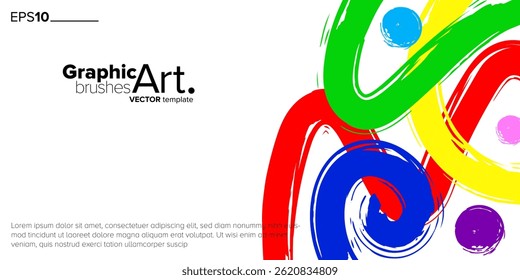 colorful brush. suitable for use as backgrounds, posters, banners, flyers, brochures and covers. template designs. vector illustration
