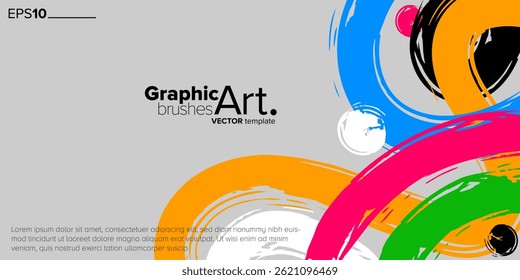colorful brush. suitable for use as backgrounds, posters, banner, flyer, brochure and cover. template design. vector illustration