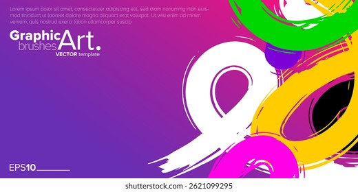 colorful brush. suitable for use as backgrounds, poster, banner, flyer, brochure and cover. template design. vector illustration