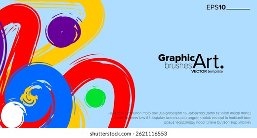 colorful brush. suitable for use as backgrounds, posters, banner, flyer, brochure and cover. template design. vector illustrations