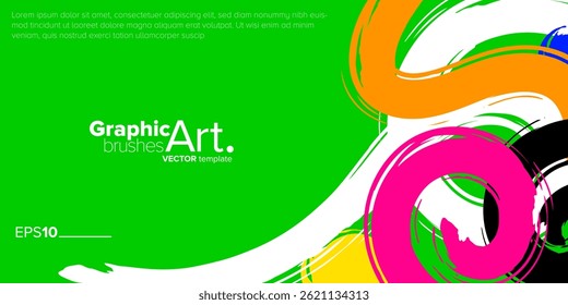 colorful brush. suitable for use as backgrounds, posters, banner, flyer, brochures and covers. template design. vector illustration