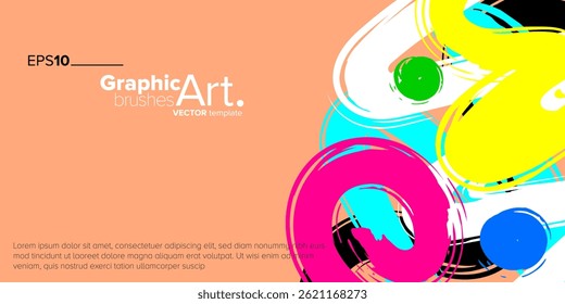 Cepillo colorido. conveniente para el uso como Plantilla de los fondos, cartel, Anuncio, volante, folleto y cubiertas. Ilustración vectorial