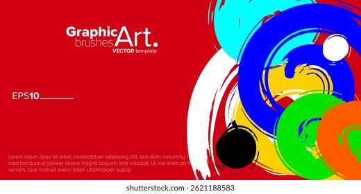 Cepillo colorido. conveniente para el uso como Plantillas de los fondos, cartel, Anuncio, volantes, folleto y cubierta. Ilustraciones vectoriales