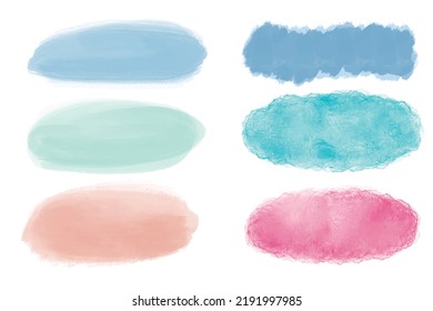 Colorful brushstroke design vector set. watercolor Vector set of grunge colorful brush strokes