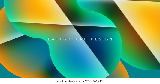 Colorful bubble abstract background with shadow effects. Minimalist geometric vector Illustration For Wallpaper, Banner, Background, Card, Book Illustration, landing page