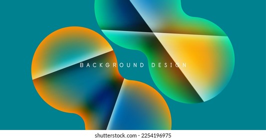 Colorful bubble abstract background with shadow effects. Minimalist geometric vector Illustration For Wallpaper, Banner, Background, Card, Book Illustration, landing page