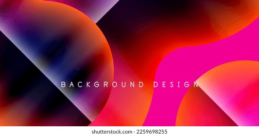 Colorful bubble abstract background with shadow effects. Minimalist geometric vector Illustration For Wallpaper, Banner, Background, Card, Book Illustration, landing page