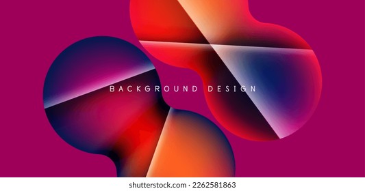 Colorful bubble abstract background with shadow effects. Minimalist geometric vector Illustration For Wallpaper, Banner, Background, Card, Book Illustration, landing page