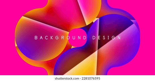 Colorful bubble abstract background with shadow effects. Minimalist geometric vector Illustration For Wallpaper, Banner, Background, Card, Book Illustration, landing page