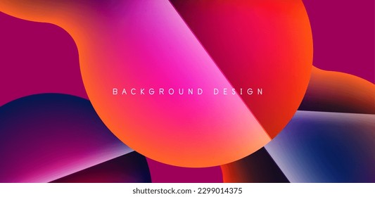 Colorful bubble abstract background with shadow effects. Minimalist geometric vector Illustration For Wallpaper, Banner, Background, Card, Book Illustration, landing page