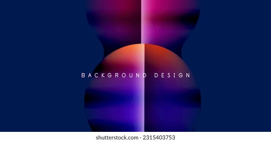 Colorful bubble abstract background with shadow effects. Minimalist geometric vector Illustration For Wallpaper, Banner, Background, Card, Book Illustration, landing page