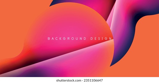Colorful bubble abstract background with shadow effects. Minimalist geometric vector Illustration For Wallpaper, Banner, Background, Card, Book Illustration, landing page