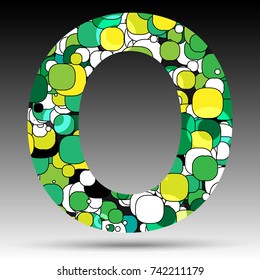Colorful bubble alphabet vector design