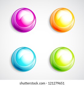 Colorful bubble buttons