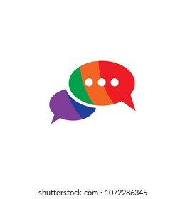 colorful bubble chat icon, vector illustration