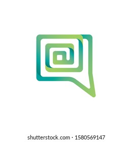 colorful bubble chat logo design