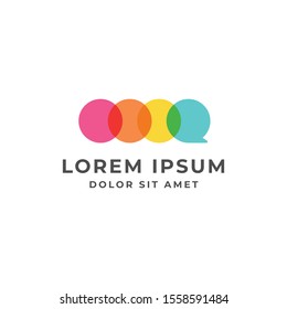 Colorful Bubble Communication Logo Template EPS 10