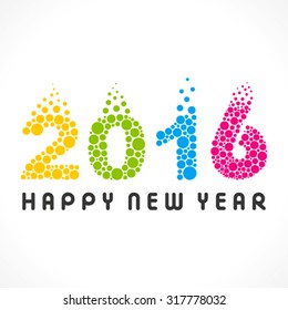 colorful bubble design new year 216 design vector