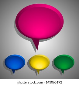 Colorful bubble speech