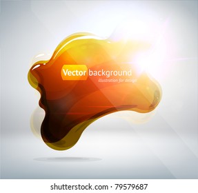 Colorful bubble for speech, abstract bright summer design. Eps10.