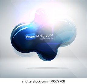 Colorful bubble for speech, abstract bright summer design. Eps10.