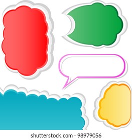 Colorful bubble for speech. Set of vector banners