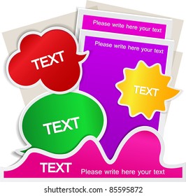 Colorful bubble for speech. Website element