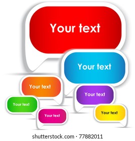 Colorful bubble for speech. Website elements