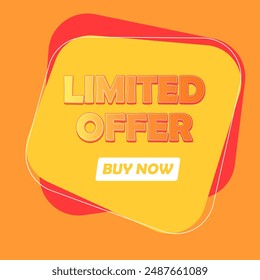 Burbuja colorida con oferta limitada de texto
