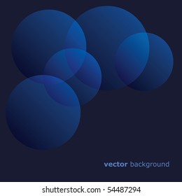Colorful bubble vector background with text