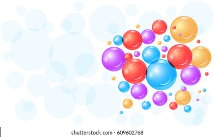 Colorful Bubbles Abstact Backgound.