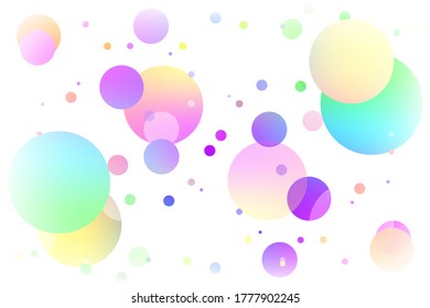 Colorful bubbles background. Beautiful light background with rainbow bubbles