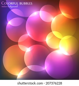 Colorful bubbles background. Vector eps10.